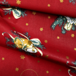Weihnachtliche Stoffe mit Goldakzenten